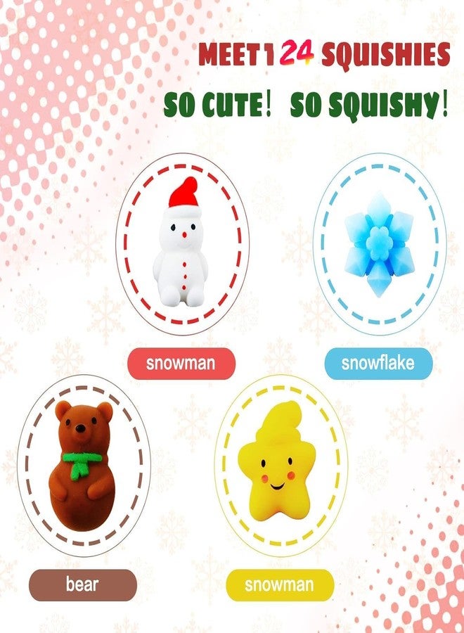 JDSTY 24Pcs Christmas Mochi Squishy Toys for Kids Girls Boys Toddlers Party Favors Stocking Stuffers Gifts - Image 3